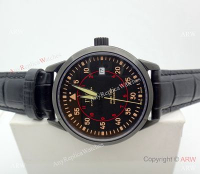 Replica IWC Mark XVIII 40mm Watch Black Case Orange Markers